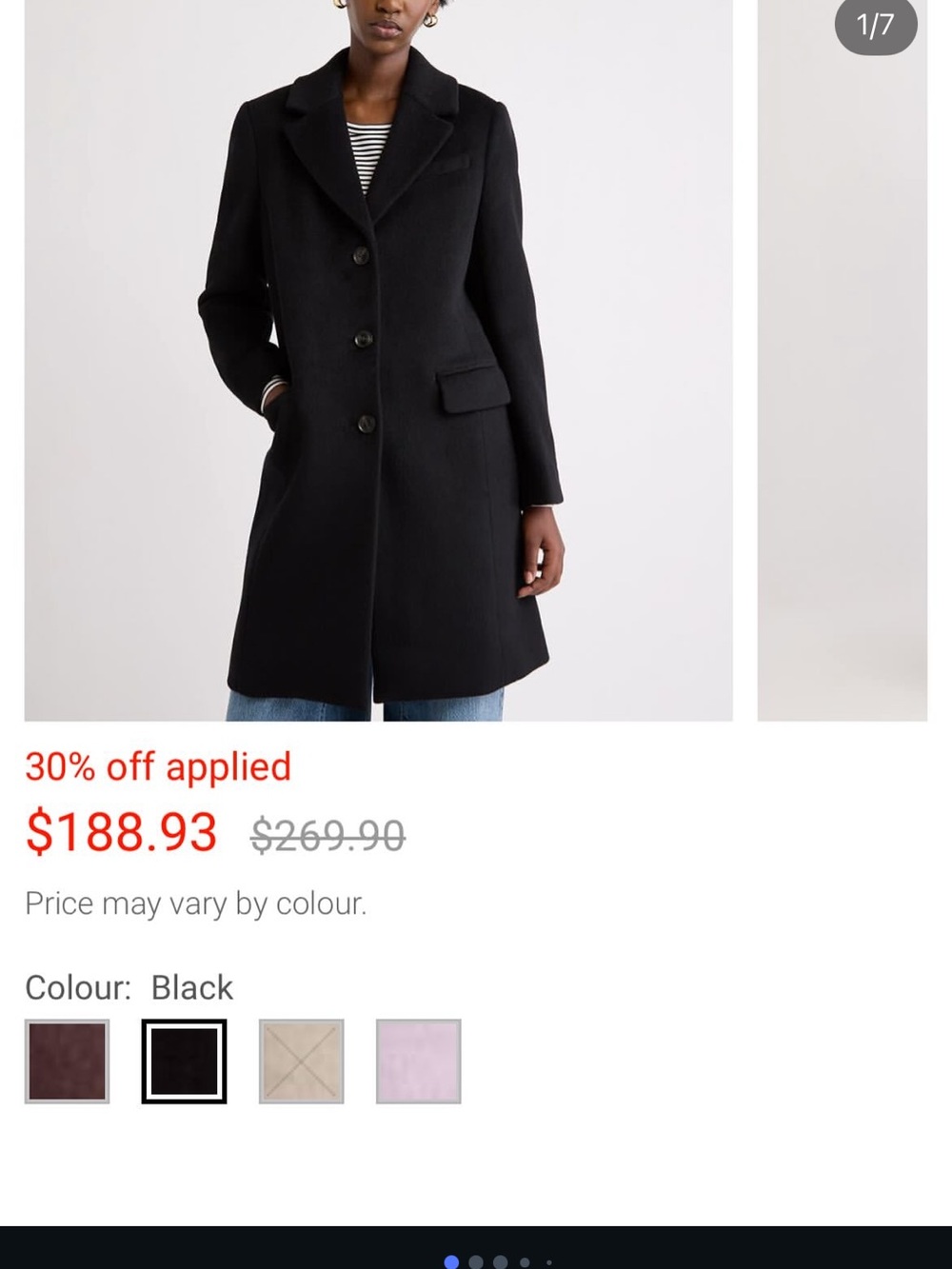 RW&CO. Black Tailored Trench Coat for Women